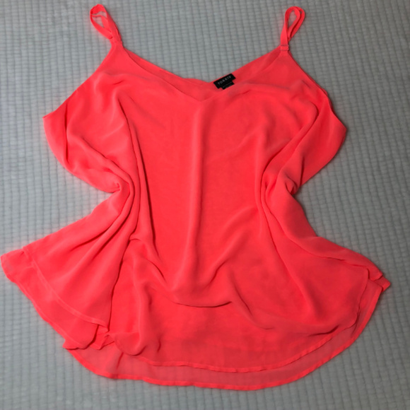 Torrid Double Layer neon coral Swing Cami Size 3 - Picture 6 of 6
